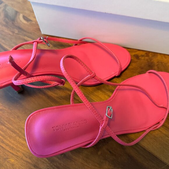 Tony Bianco Sandal Acid Pink Heel 7.5 - Picture 2 of 7